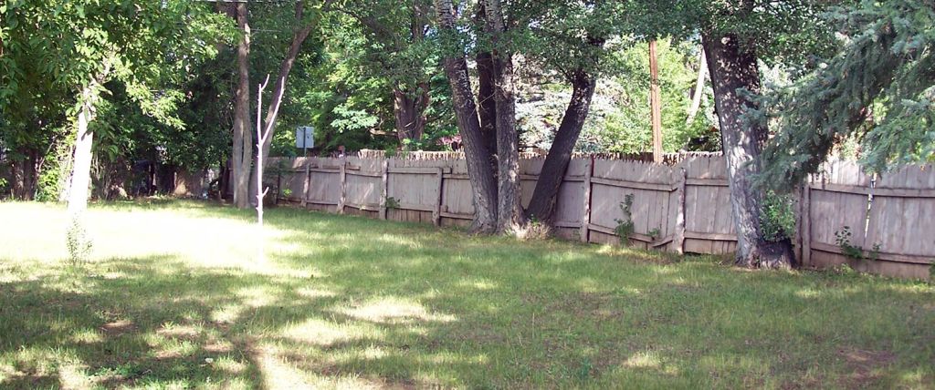 The TAOS Distillery Gardens
BEFORE - the old wooden fence that came with the property