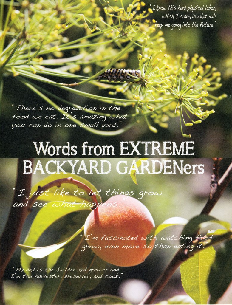 Clippings: Extreme Backyard Gardeners article by Emily Beenen for edible Santa Fe - Albuquerque - Taos