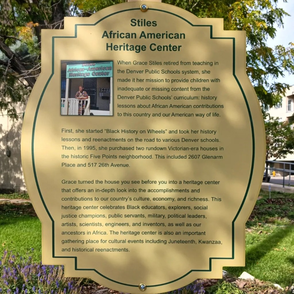 Mission of the Stiles African American Heritage Gardens in Five Points, Denver