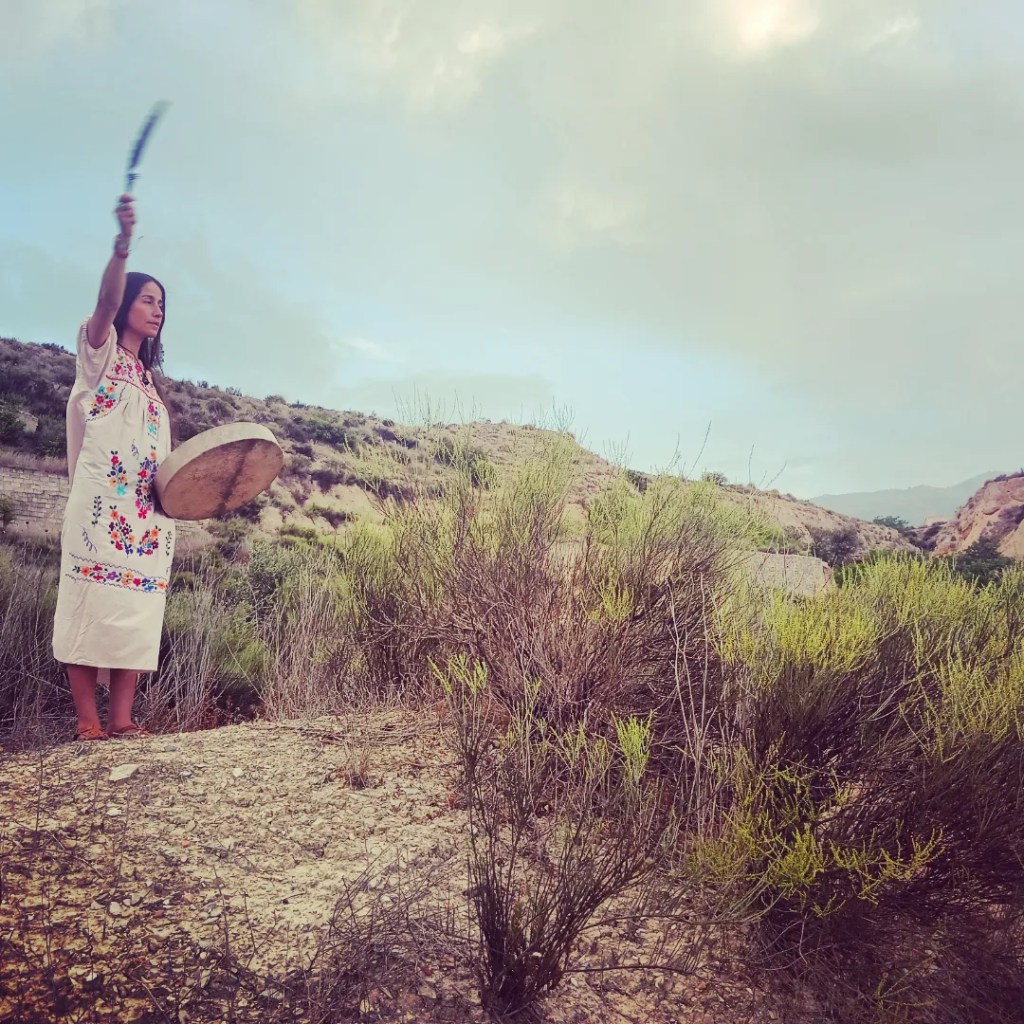 Lee Lee: portrait of Daniela Jules Garza in the abandoned Acequia above Blanca, Spain taken while on an artist residency at AADK