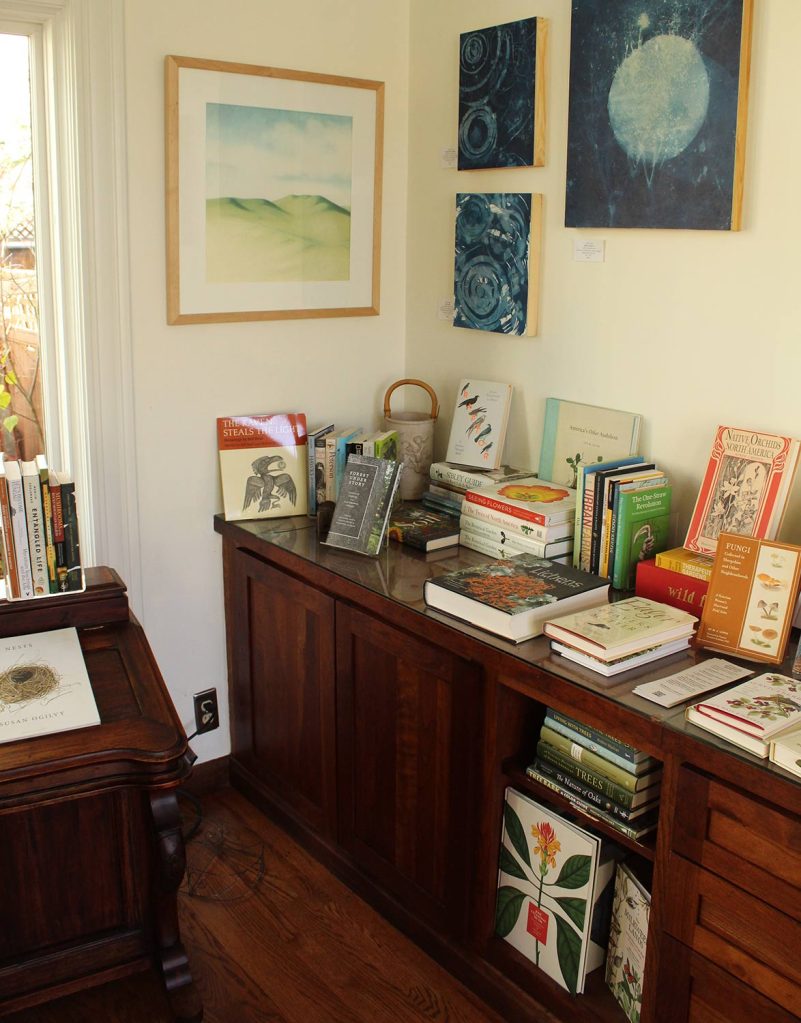 Chandler Romeo installation at the HABITAT Library in the GALLERIES on DOWNING in Denver.